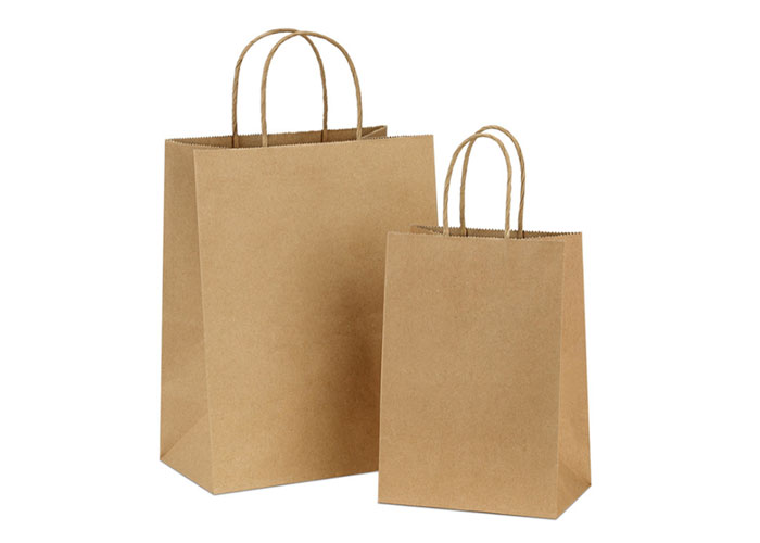 Brown Kraft Paper Bags With Handles Wholesale